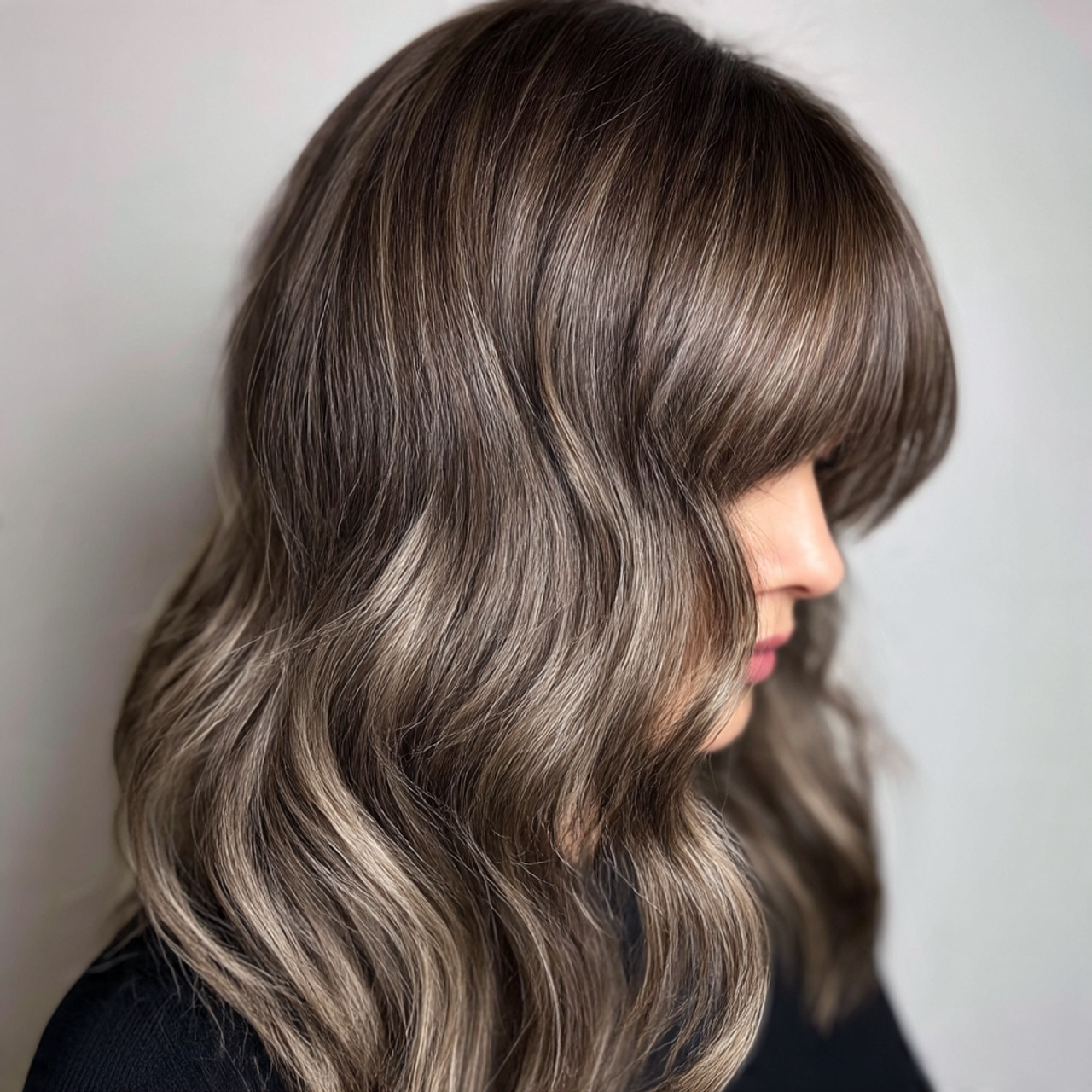 27 Soft Brown Hair Color Ideas: The Ultimate Guide 7 a cool neutral beauty shot showing mushroom brown