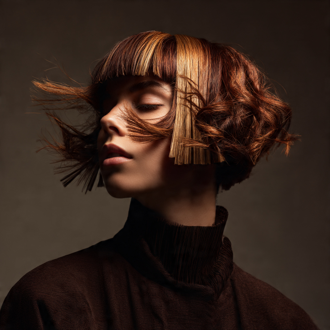 27 Soft Brown Hair Color Ideas: The Ultimate Guide 24 a creative editorial hairstyle shot featuring a