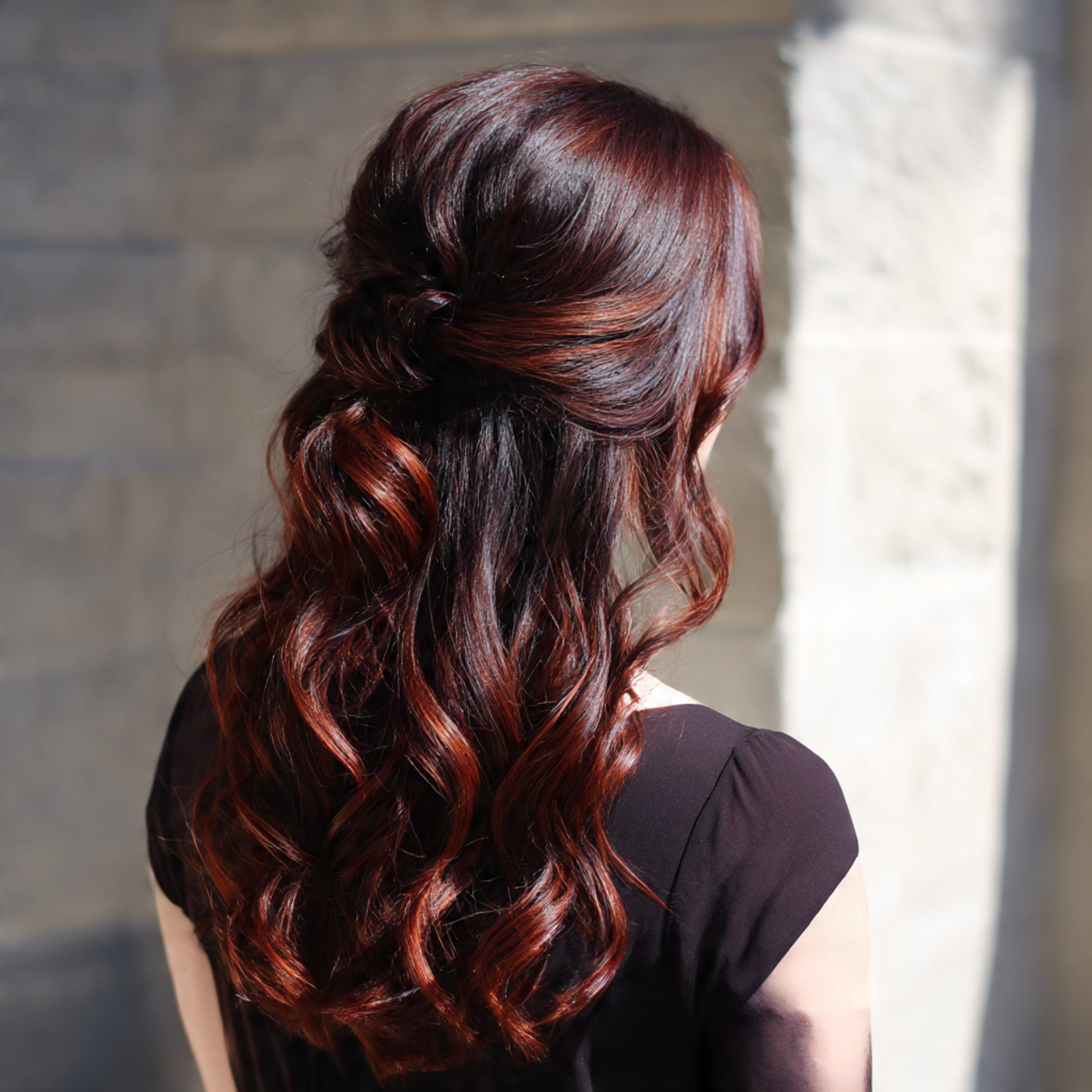 Dark Chocolate Brown Hair: 25 Stunning Ideas to Transform Your Look Instantly 9 a half up half down hairstyle highlighting dark chocolate