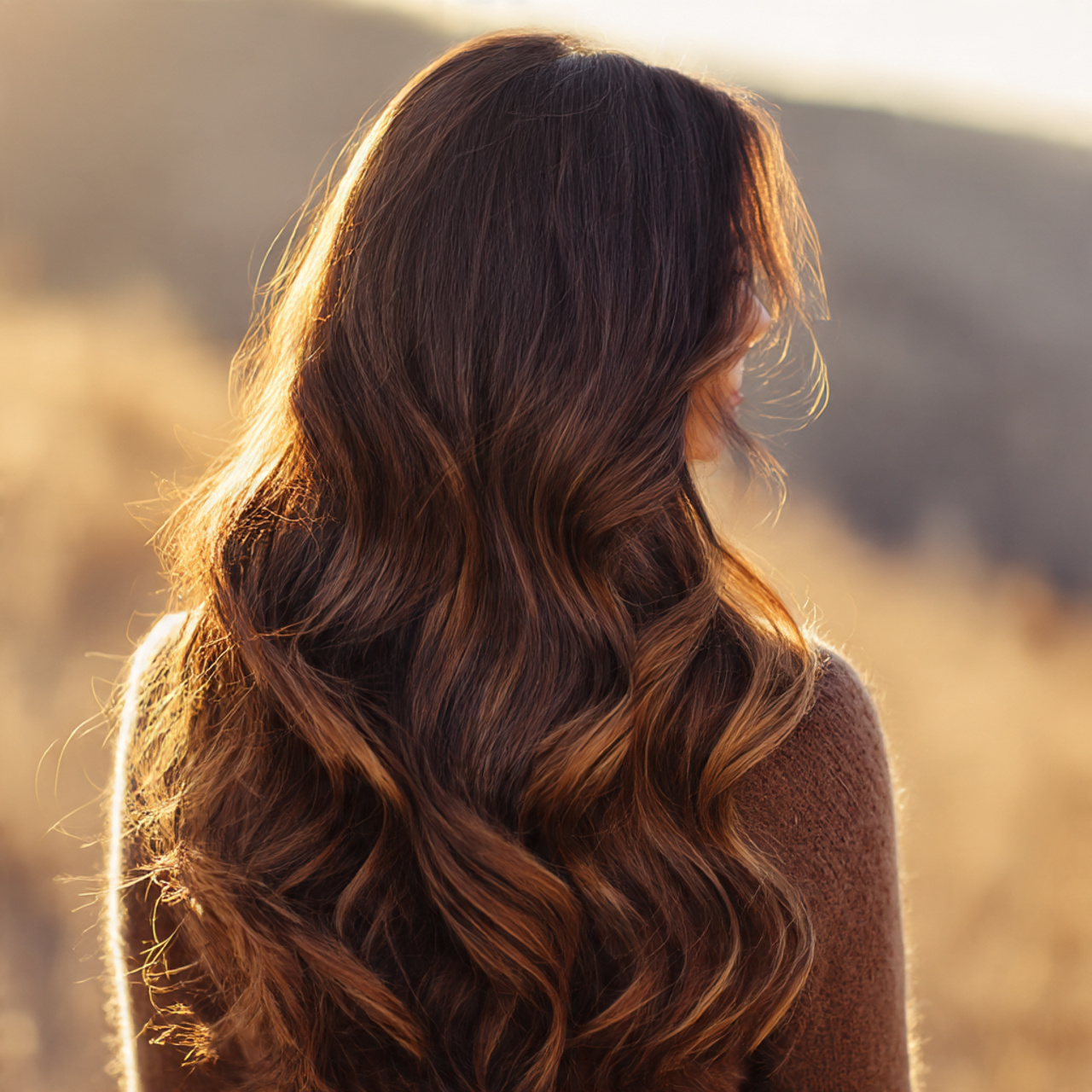 Dark Chocolate Brown Hair: 25 Stunning Ideas to Transform Your Look Instantly 13 a long wavy hairstyle with soft ombre