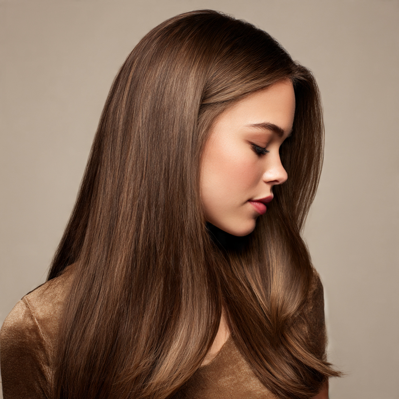 27 Soft Brown Hair Color Ideas: The Ultimate Guide 12 a natural minimalistic portrait showcasing a fawn