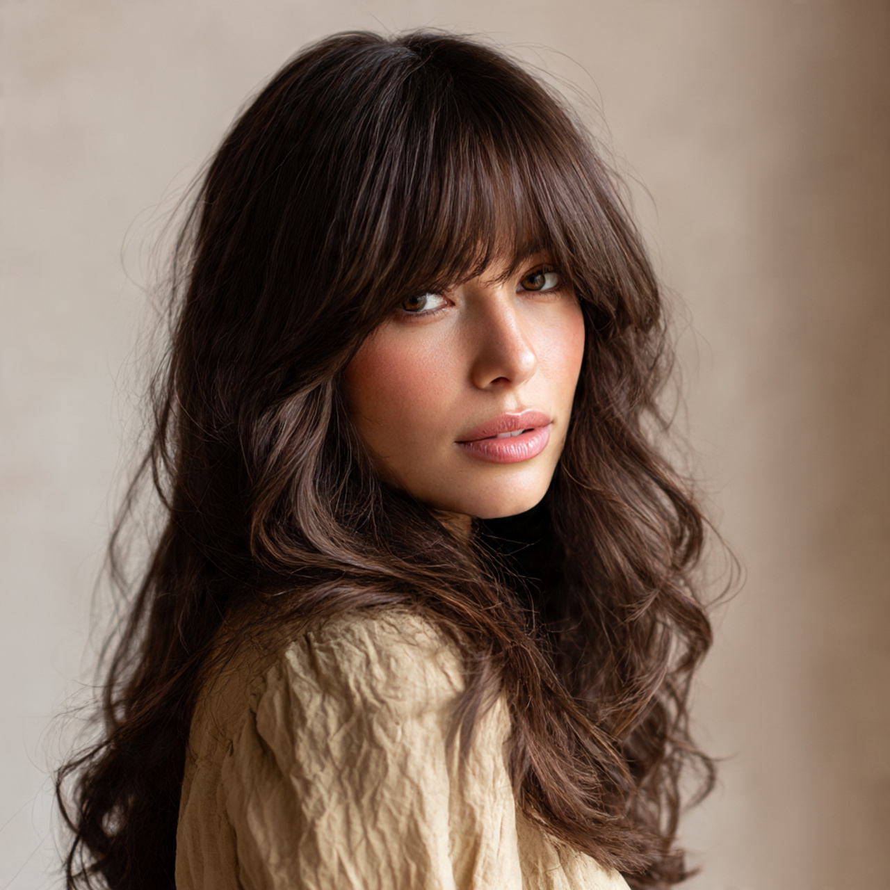 Dark Chocolate Brown Hair: 25 Stunning Ideas to Transform Your Look Instantly 21 a soft romantic portrait of dark chocolate