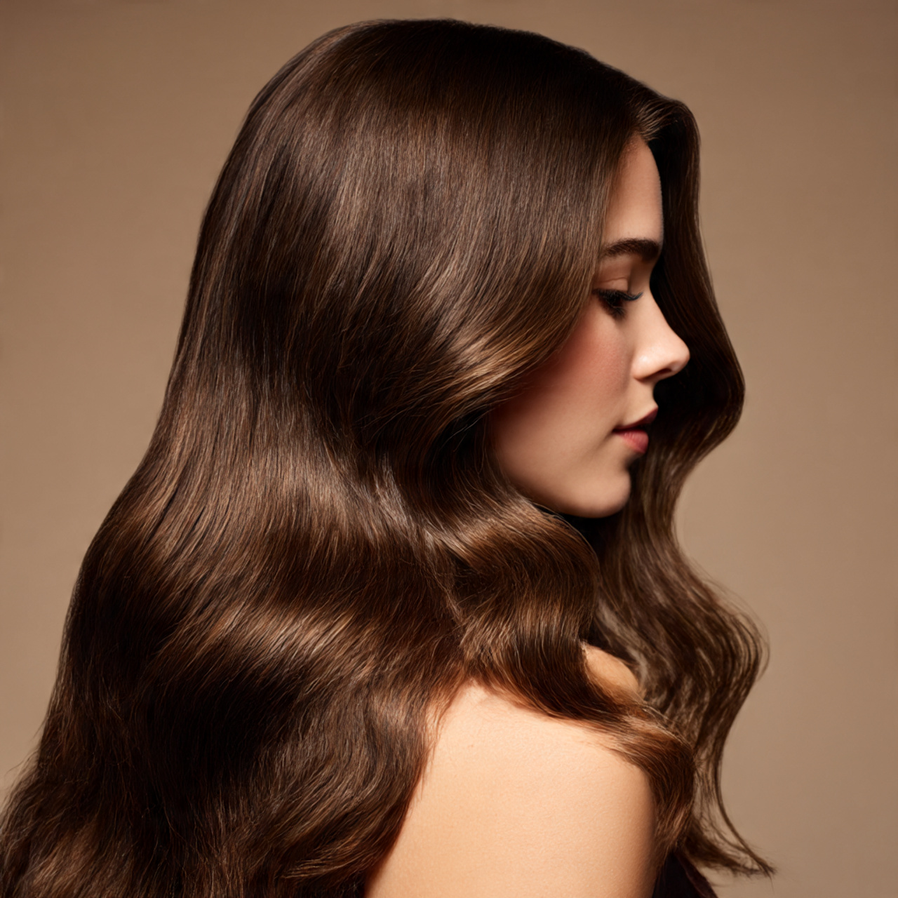 27 Soft Brown Hair Color Ideas: The Ultimate Guide 22 a warm editorial beauty shot featuring walnut