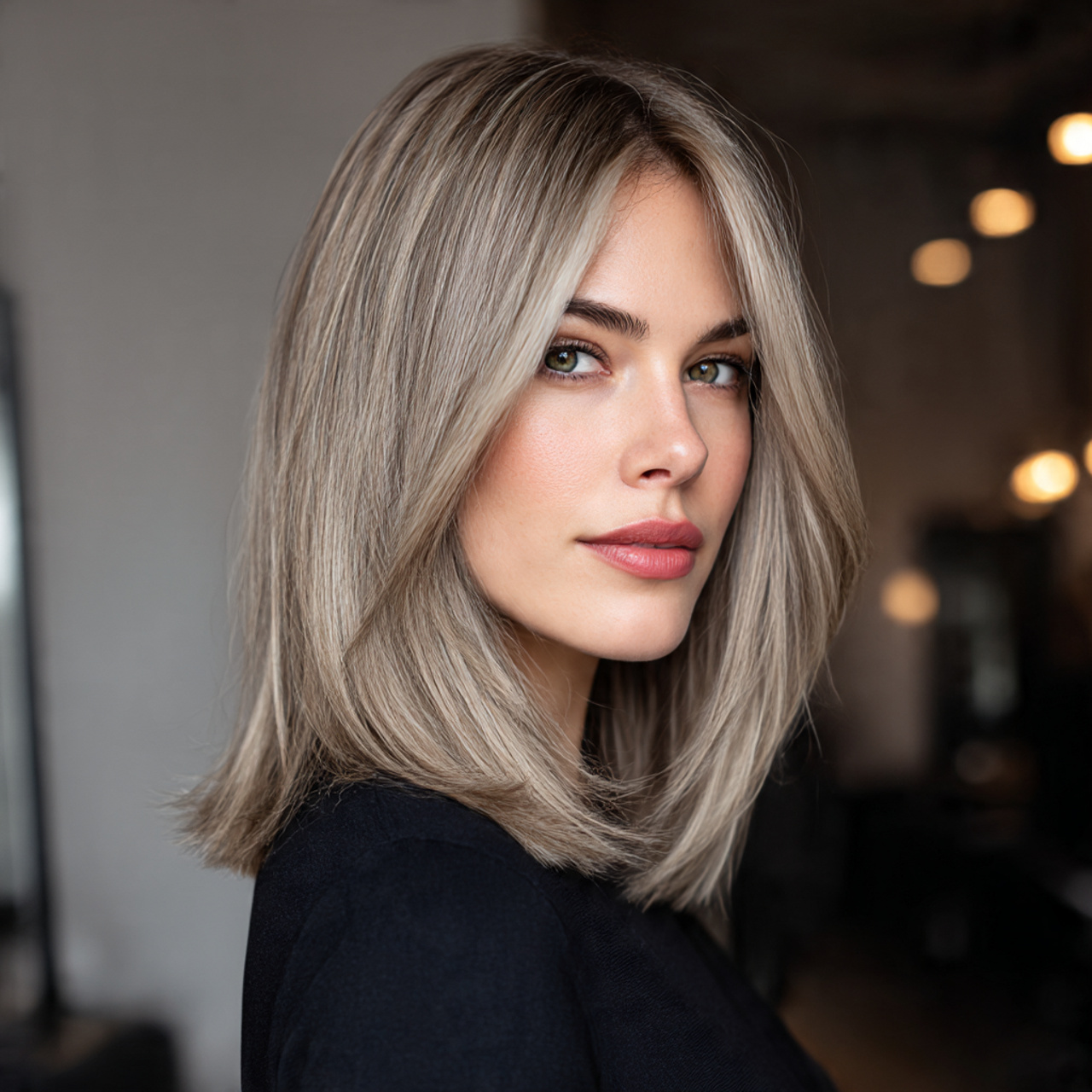 25 Smokin' Ash Blonde Hair Color Ideas That Turn Heads 1 a woman with sleek shoulder length hair in 4