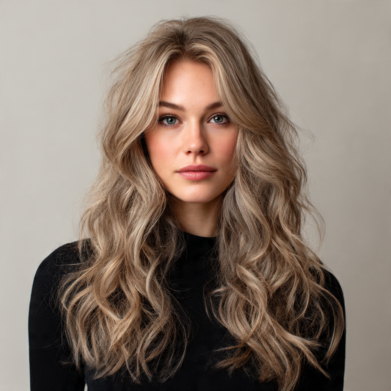 Smokin' Ash Blonde Wavy Hair Color That Turns Heads Instantly 1 a woman with subtle frosted smokin ash 1