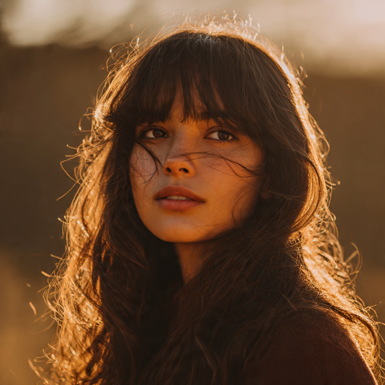 Dark Chocolate Brown Hair: 25 Stunning Ideas to Transform Your Look Instantly 17 an outdoor portrait taken during sunset showing