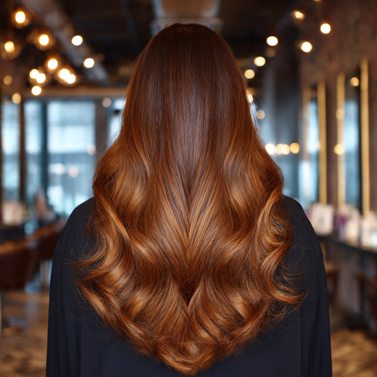 Unleash Your Power: 25 Bold Ideas for Brown Ginger Hair Transformations 20 back view of long brown ginger hair