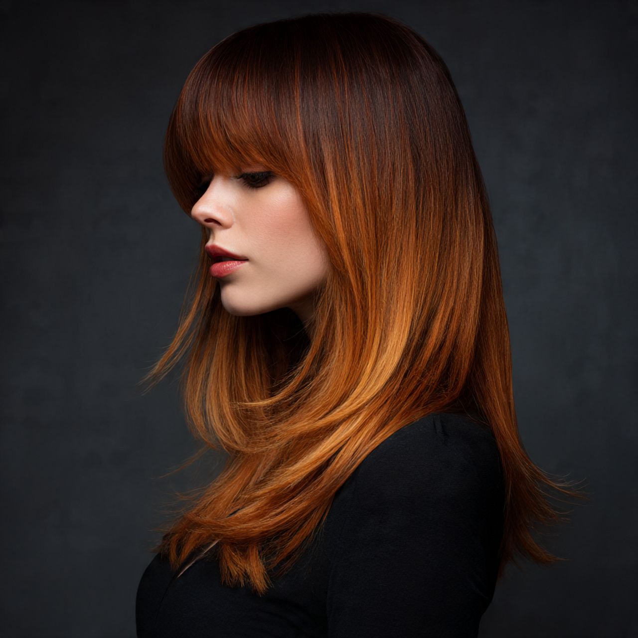 Unleash Your Power: 25 Bold Ideas for Brown Ginger Hair Transformations 17 brown ginger hair styled in a reverse
