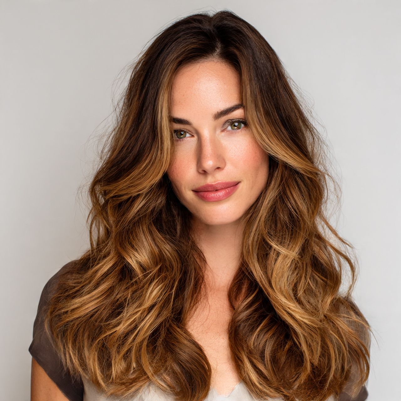 24+ Summer Hair Color for Brunettes You’ll Love 12 brunette woman with layered hair showing caramel 1