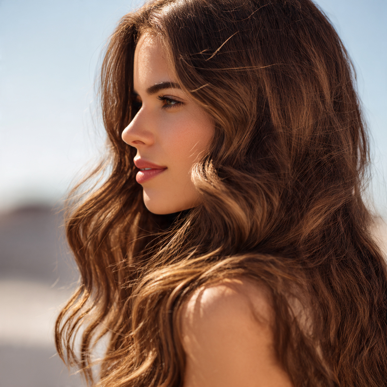 24+ Summer Hair Color for Brunettes You’ll Love 21 brunette woman with long hair in light 1