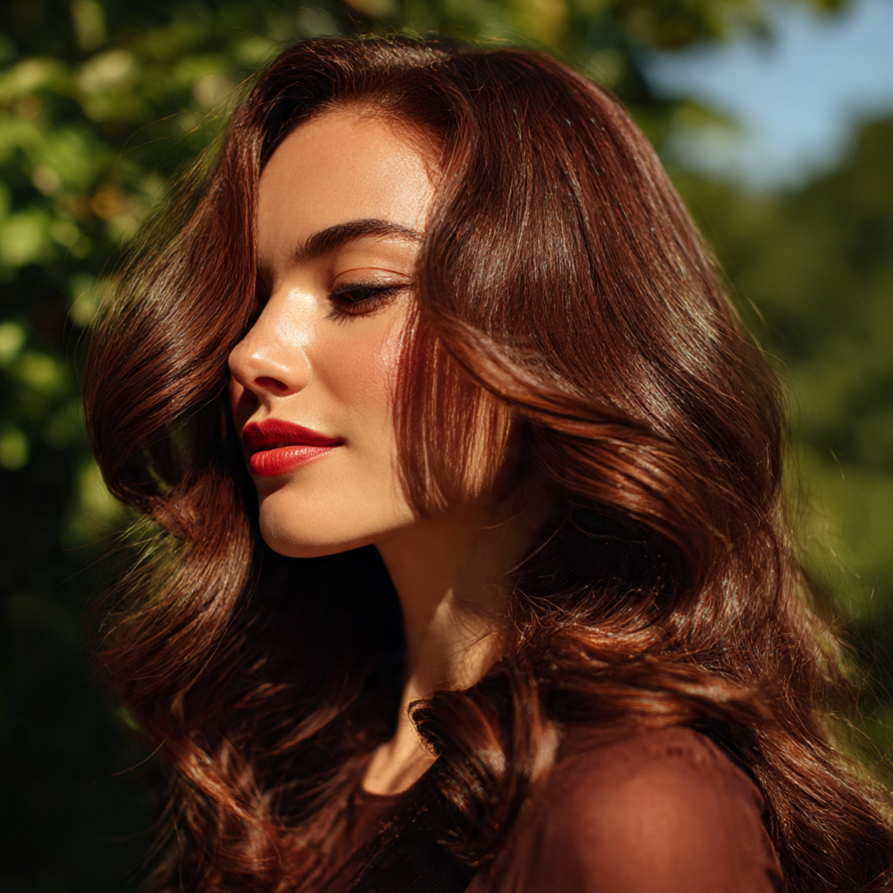 24+ Summer Hair Color for Brunettes You’ll Love 18 brunette woman with mahogany brown hair deep
