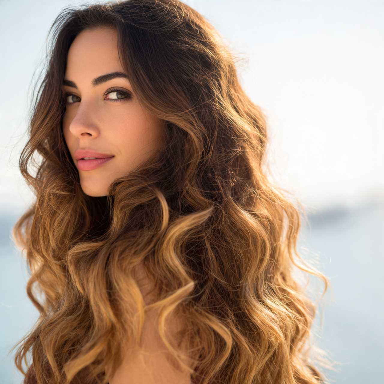 24+ Summer Hair Color for Brunettes You’ll Love 9 brunette woman with sun kissed ombre hair transitioning