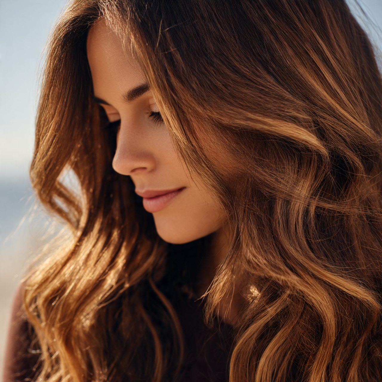 24+ Summer Hair Color for Brunettes You’ll Love 1 close up of a brunette woman with long 1