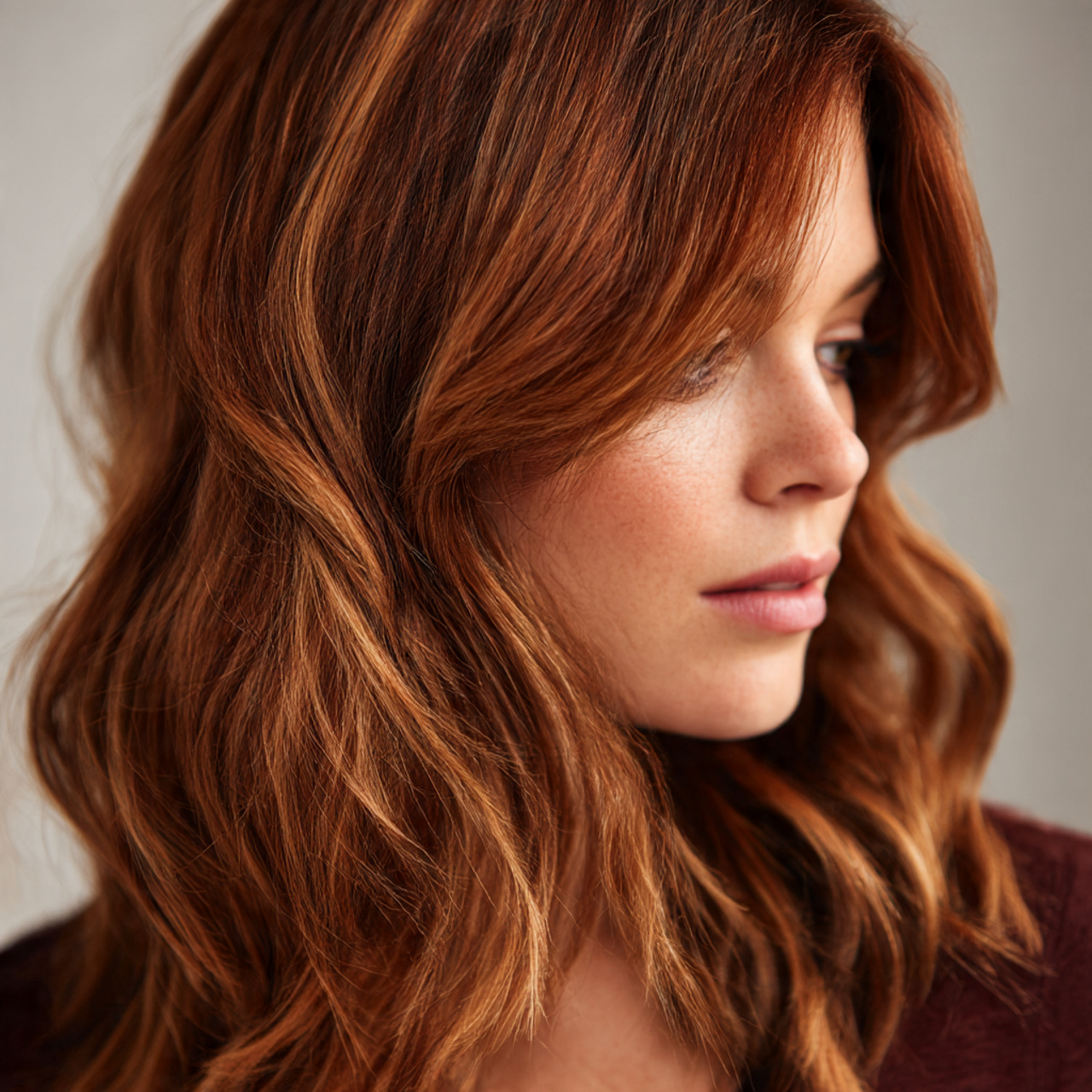 Unleash Your Power: 25 Bold Ideas for Brown Ginger Hair Transformations 2 close up of a woman s mid length brown ginger