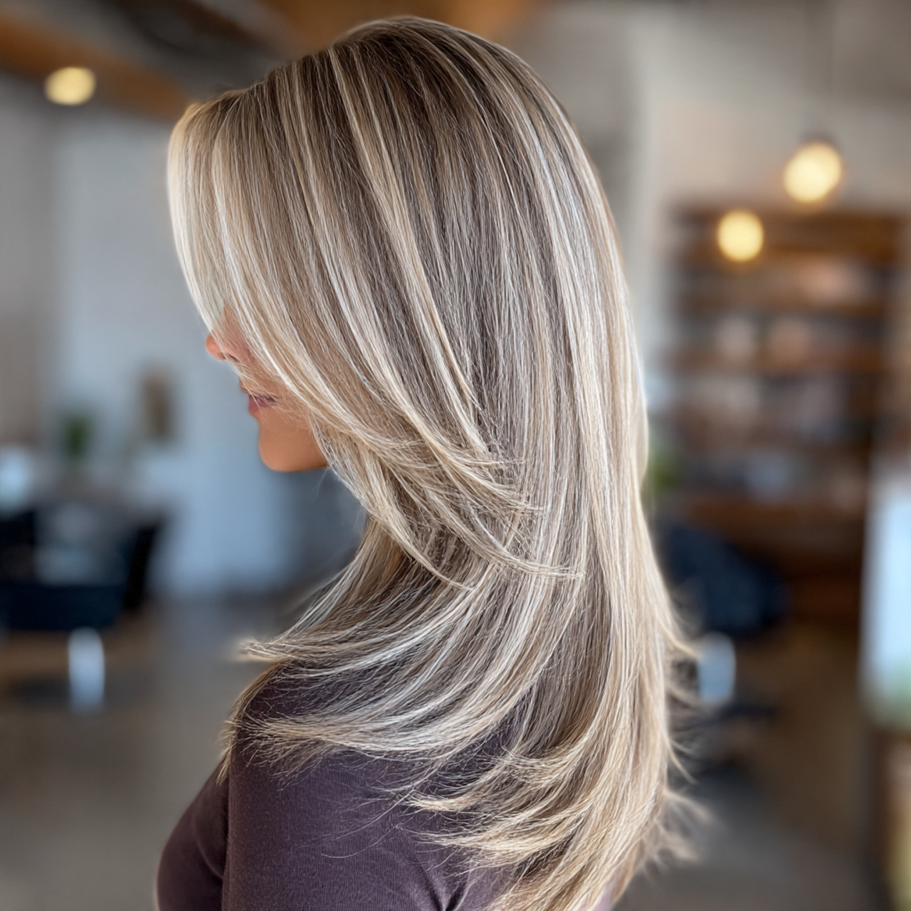25 Smokin' Ash Blonde Hair Color Ideas That Turn Heads 10 close up of long layered hair showing multi dimensional