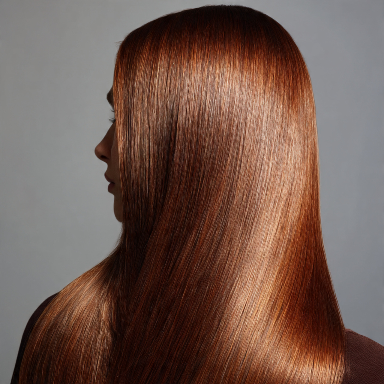 Unleash Your Power: 25 Bold Ideas for Brown Ginger Hair Transformations 24 glossy brown ginger hair shimmering under soft