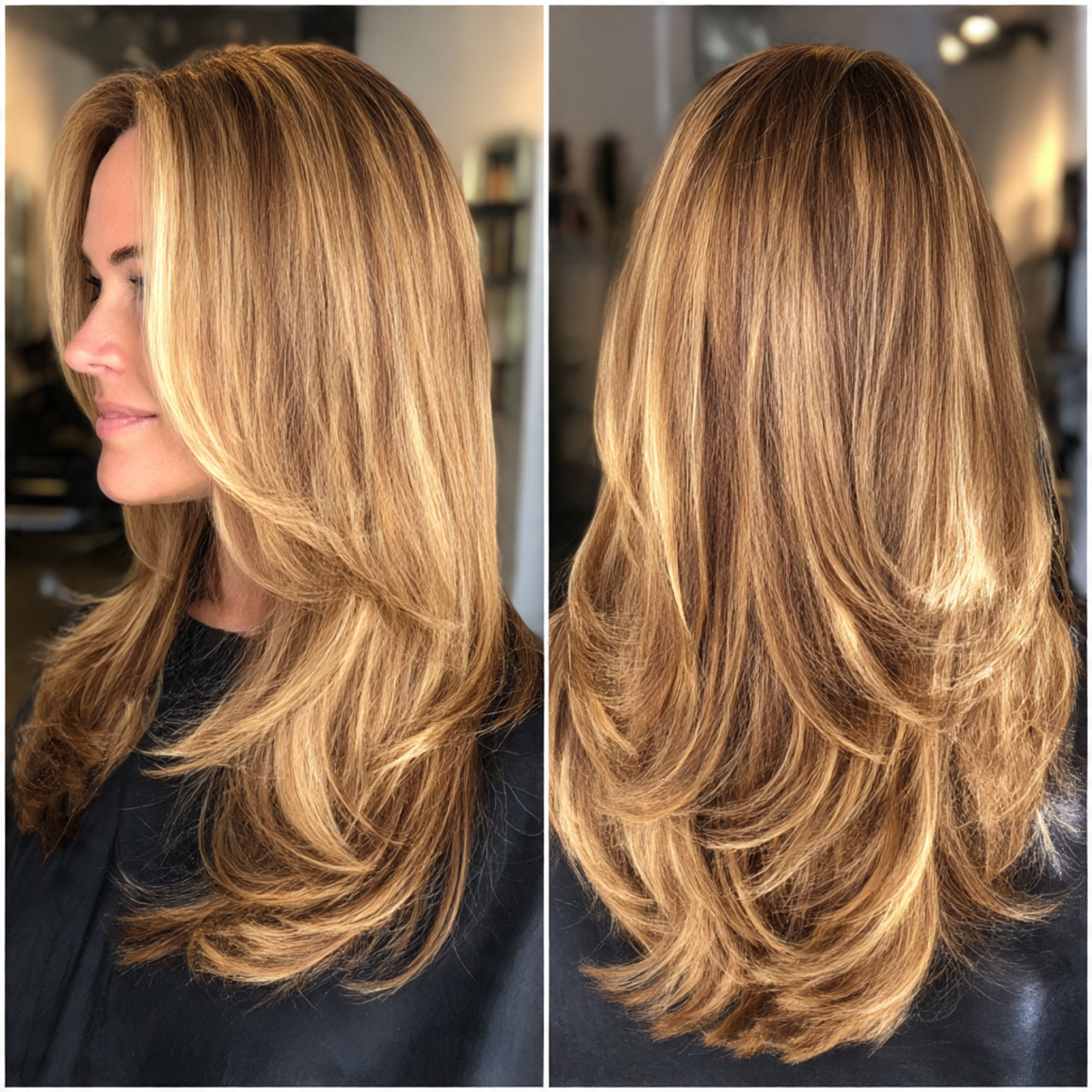 Stunning Honey Blonde Highlights Ideas to Elevate Your Style 10 layered hair with honey blonde highlights multidimensional