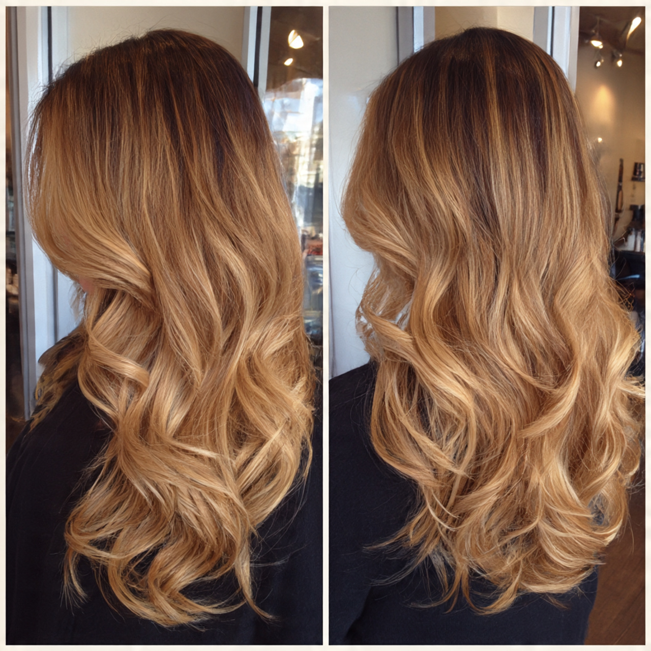 Stunning Honey Blonde Highlights Ideas to Elevate Your Style 4 long hair with honey blonde ombre highlights