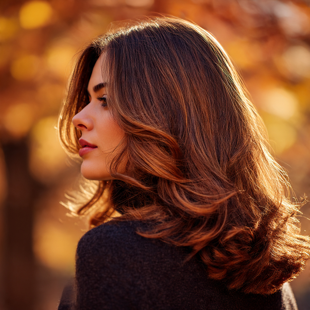 Fall Hair Color Ideas for Brunettes: Stunning Shades to Try This Season 21 medium length brunette hair with a blend of