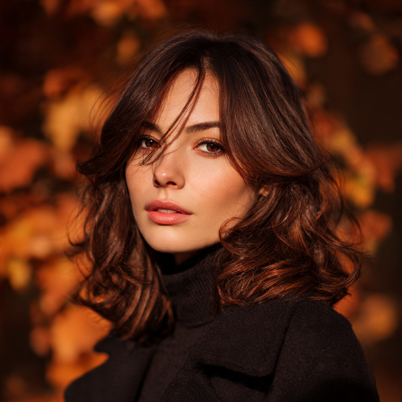 Fall Hair Color Ideas for Brunettes: Stunning Shades to Try This Season 7 medium length brunette hair with cinnamon highlights layered