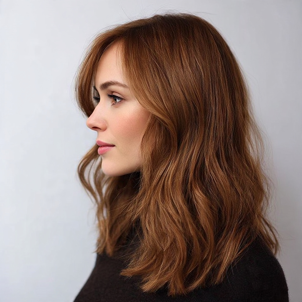 Unleash Your Power: 25 Bold Ideas for Brown Ginger Hair Transformations 18 medium length hair in toasted brown ginger shade