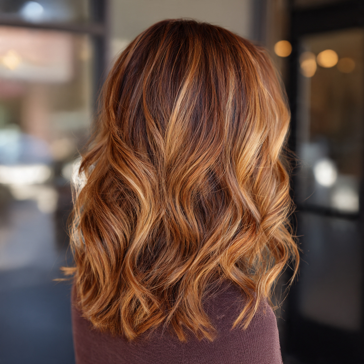 Warm Caramel Balayage: The Glossy Hair Trend Everyone’s Falling For 7 medium length hair with dimensional warm caramel balayage