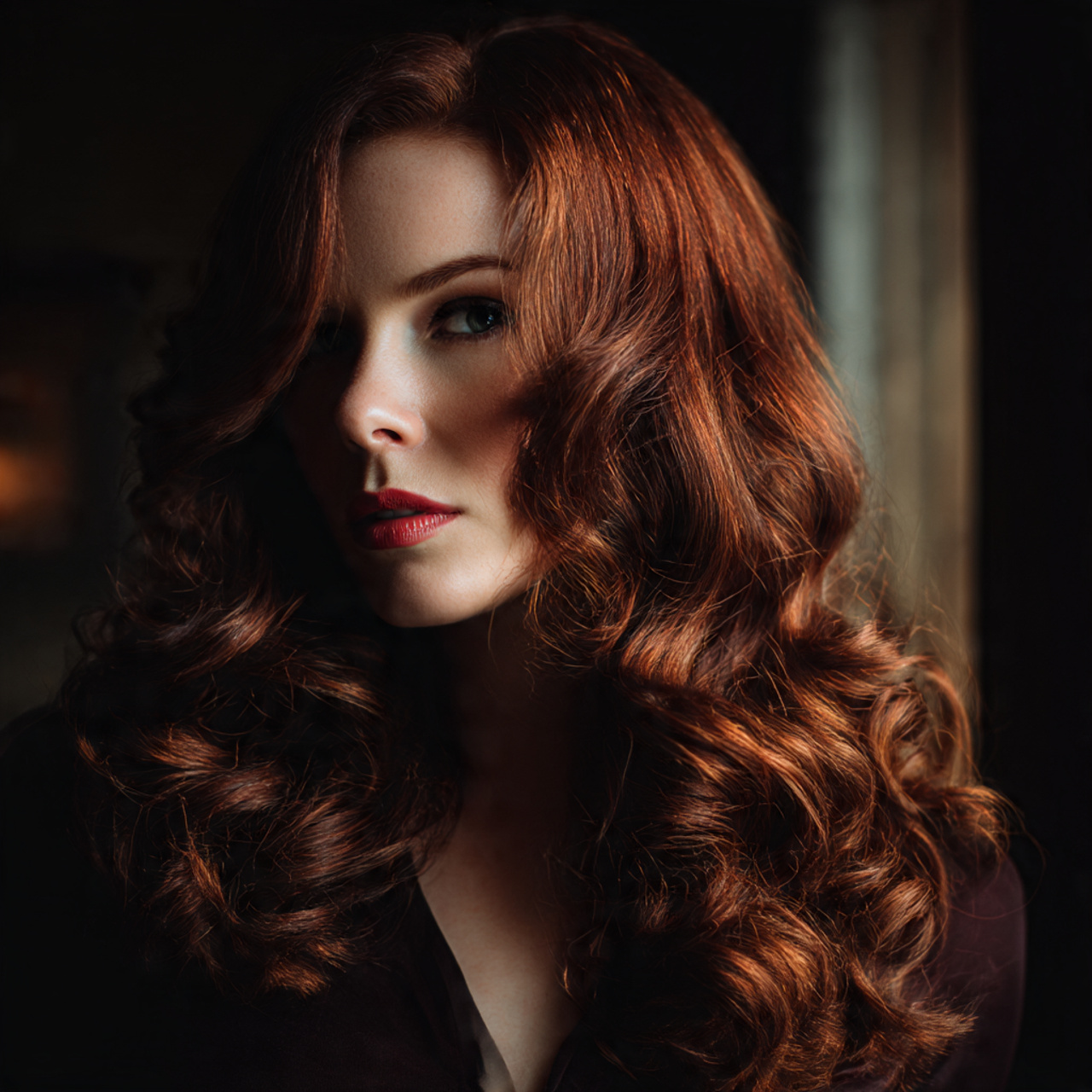 Unleash Your Power: 25 Bold Ideas for Brown Ginger Hair Transformations 5 model with deep mahogany brown ginger hair 2
