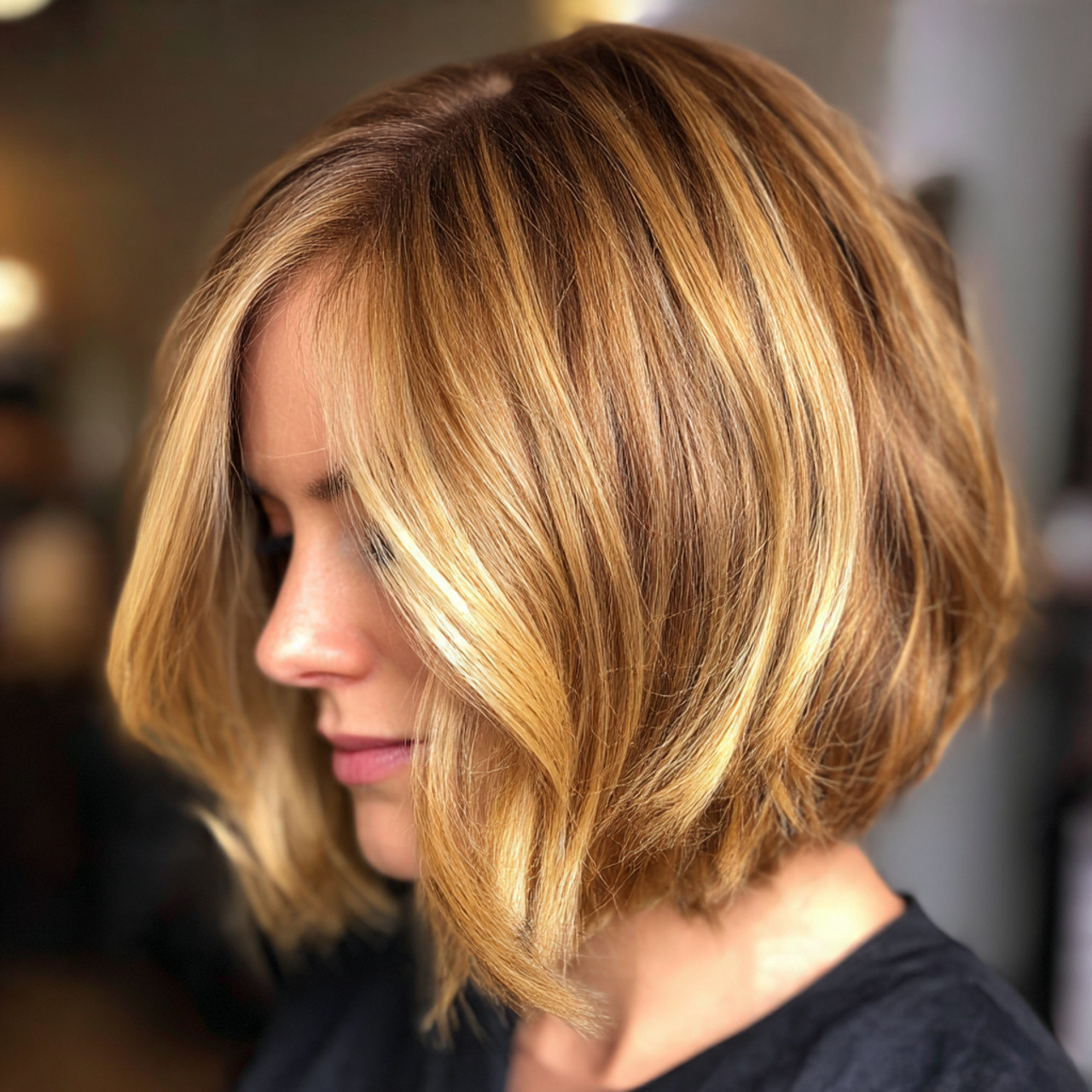 Stunning Honey Blonde Highlights Ideas to Elevate Your Style 19 short bob hairstyle with honey blonde highlights