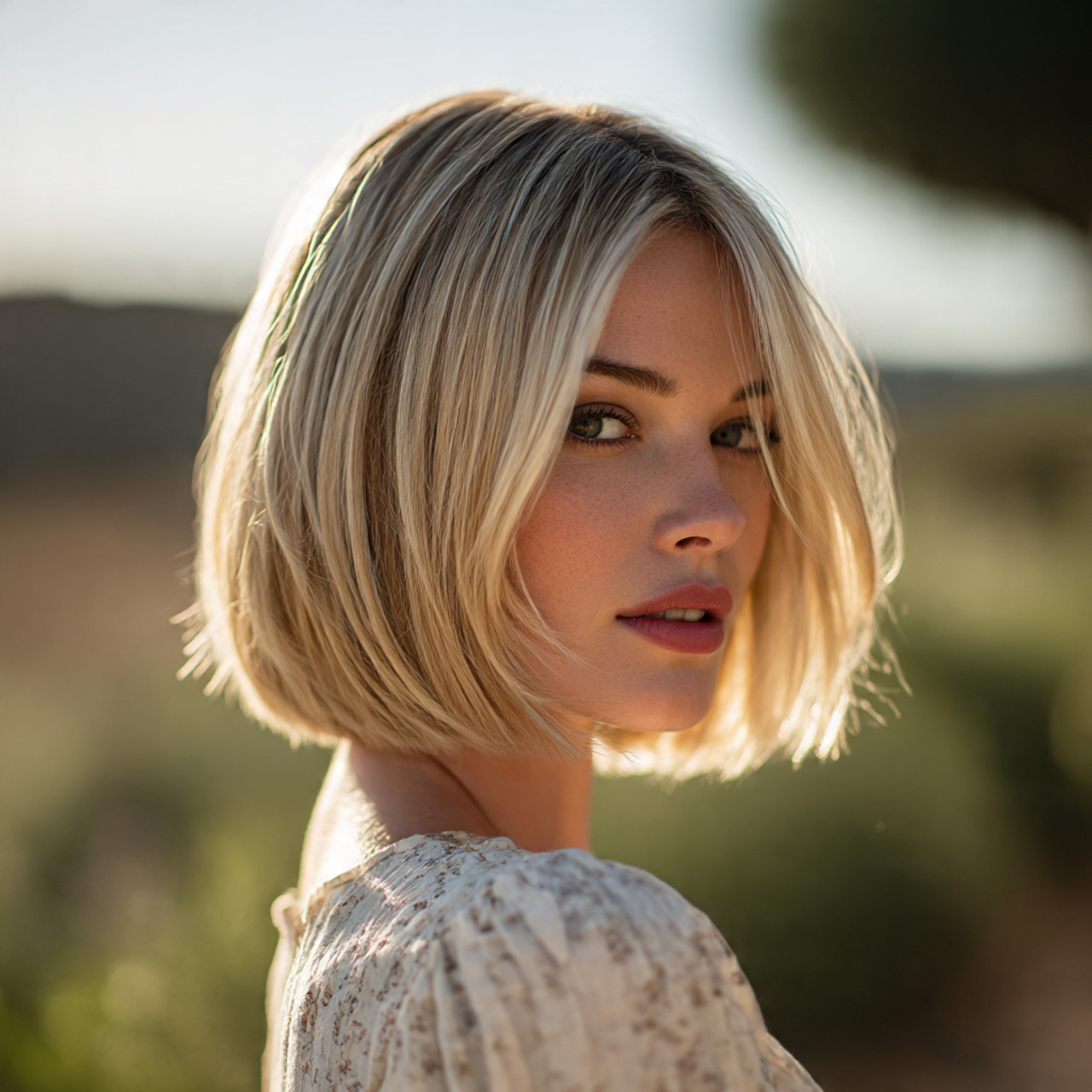 25 Must-Try Summer Hair Colors for Short Hair This Season 11 short bob hairstyle with soft champagne blonde 1