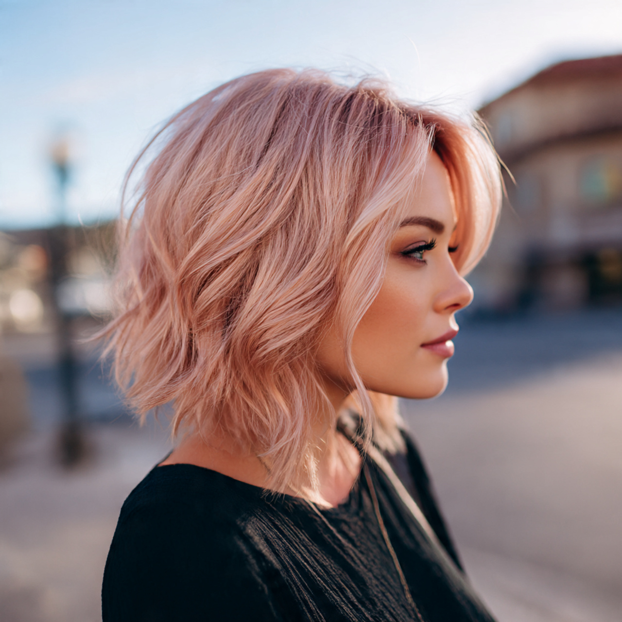 25 Must-Try Summer Hair Colors for Short Hair This Season 24 short hairstyle with champagne pink tones subtle 1