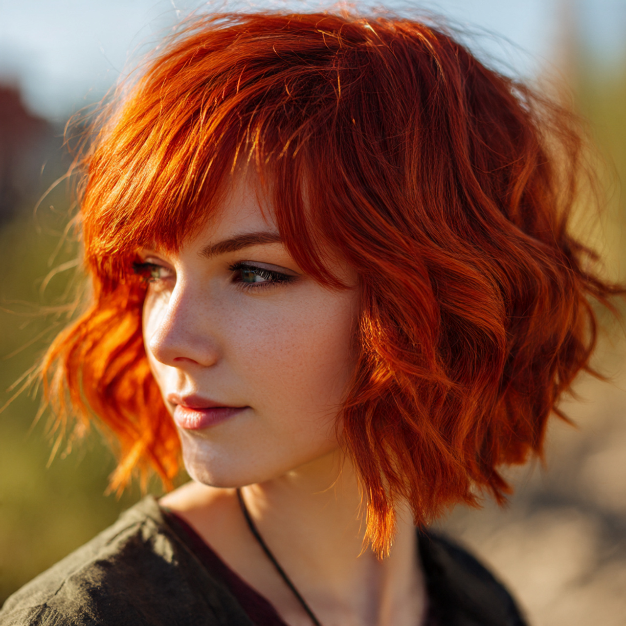25 Must-Try Summer Hair Colors for Short Hair This Season 21 short layered hair in bright red tones 1