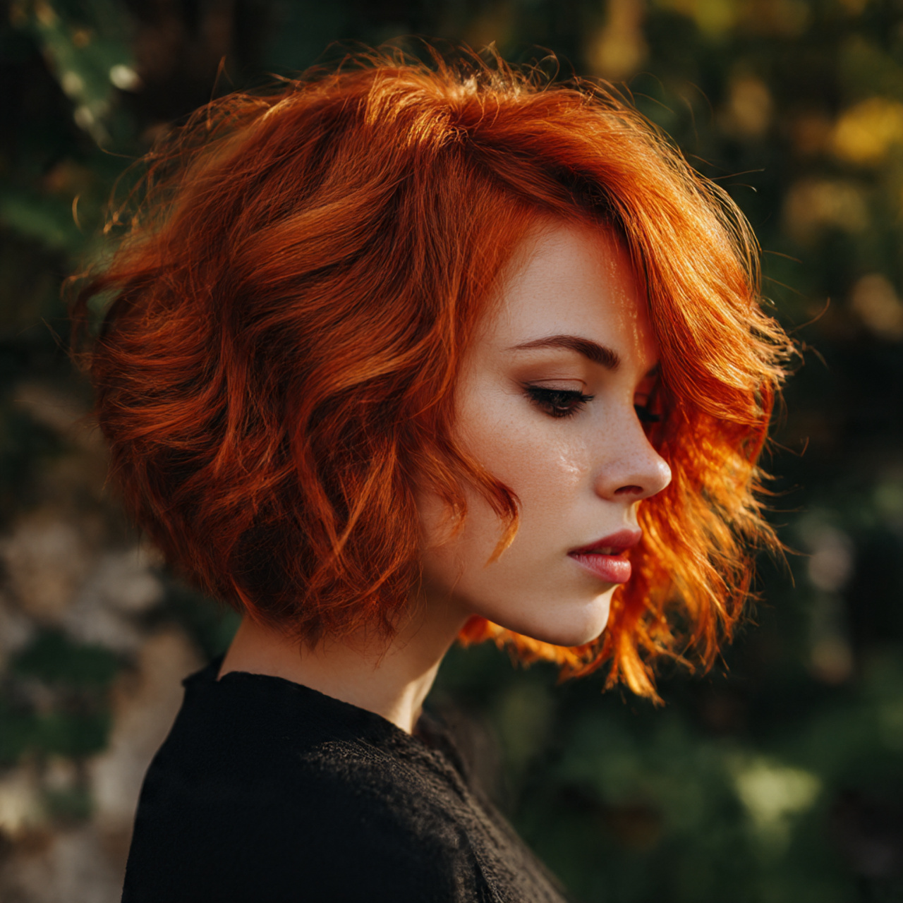 25 Must-Try Summer Hair Colors for Short Hair This Season 9 short layered hair with vibrant copper tones 1