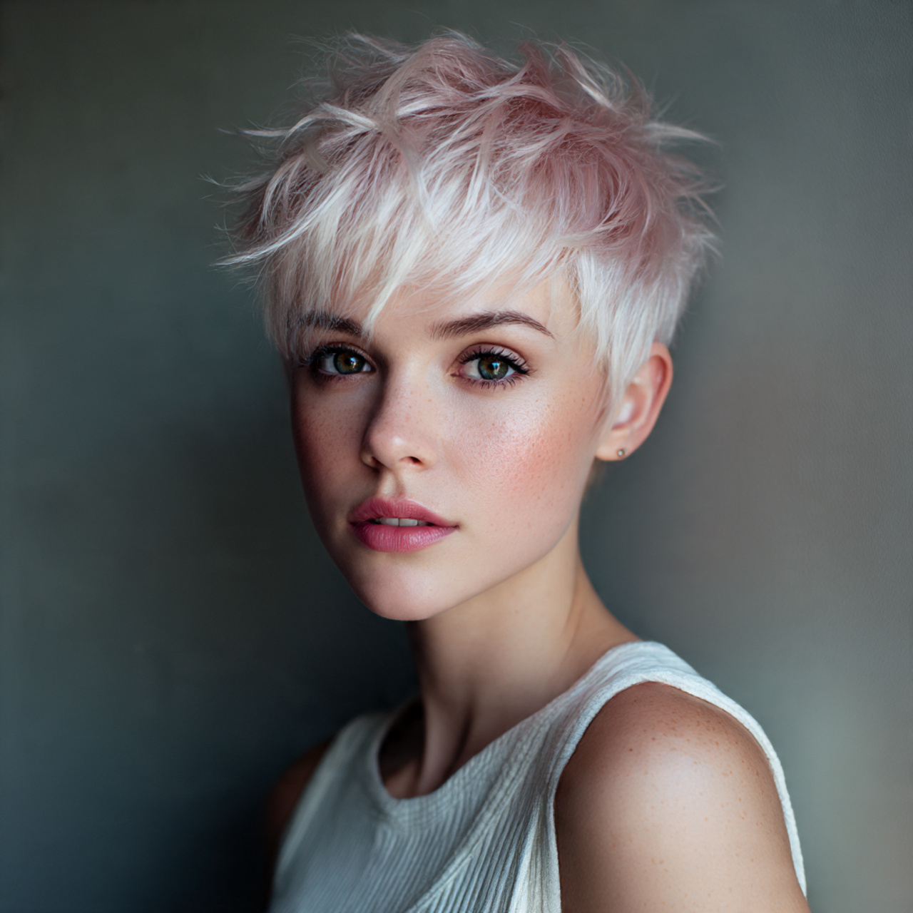 25 Must-Try Summer Hair Colors for Short Hair This Season 23 short pixie cut with platinum pink hair 1