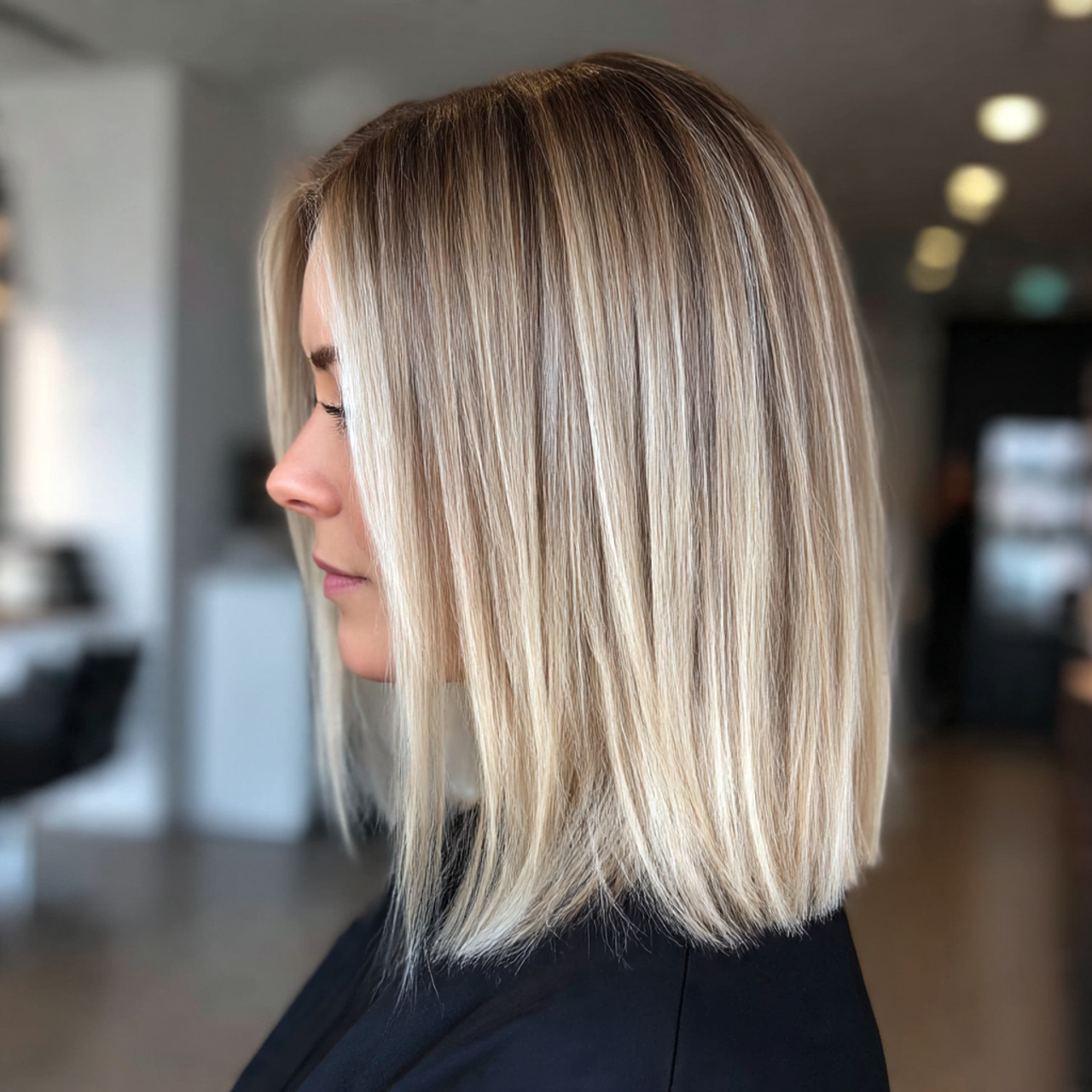 25 Smokin' Ash Blonde Hair Color Ideas That Turn Heads 24 shoulder length lob haircut featuring rooted smokin ash