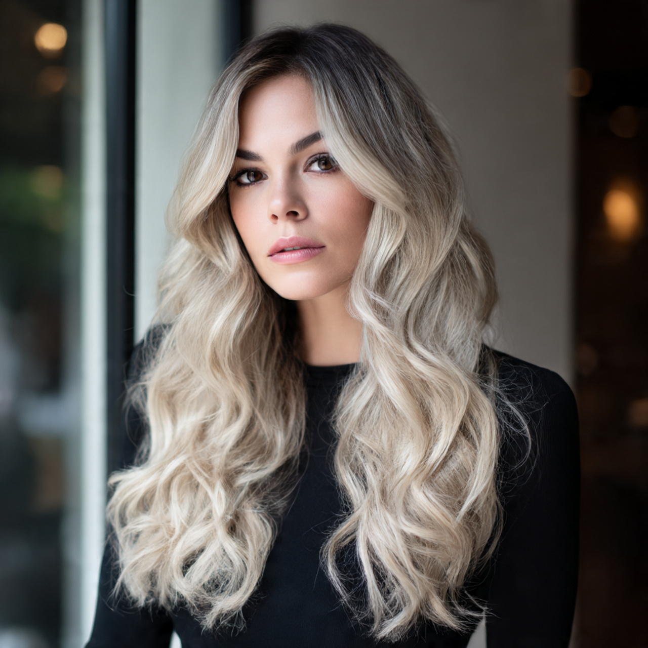 Smokin' Ash Blonde Wavy Hair Color That Turns Heads Instantly 3 smokin ash blonde wavy hair with dark 1