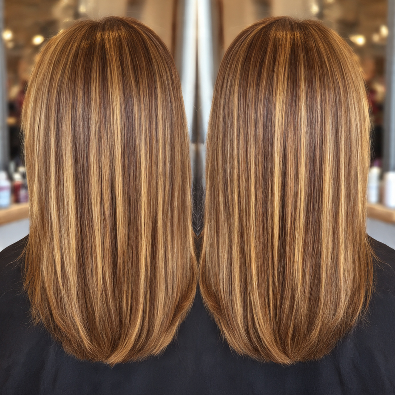 Stunning Honey Blonde Highlights Ideas to Elevate Your Style 14 straight medium length hair with honey blonde highlights