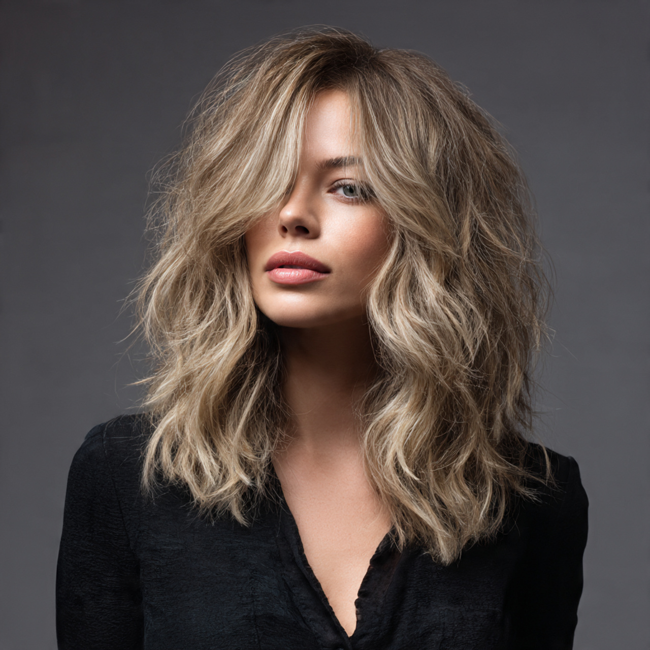 Smokin' Ash Blonde Wavy Hair Color That Turns Heads Instantly 6 woman with smokin ash blonde wavy hair 4