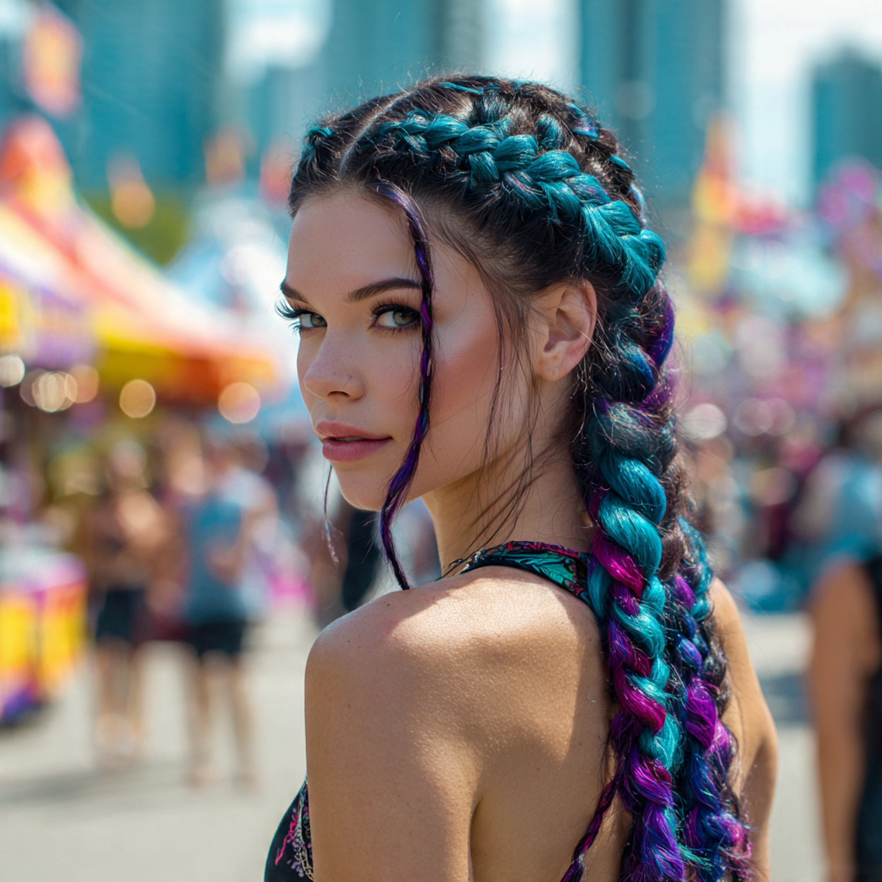 Mermaid Braids Ideas: 25 Stunning Styles for Every Occasion 2 a hyper realistic portrait of a woman with