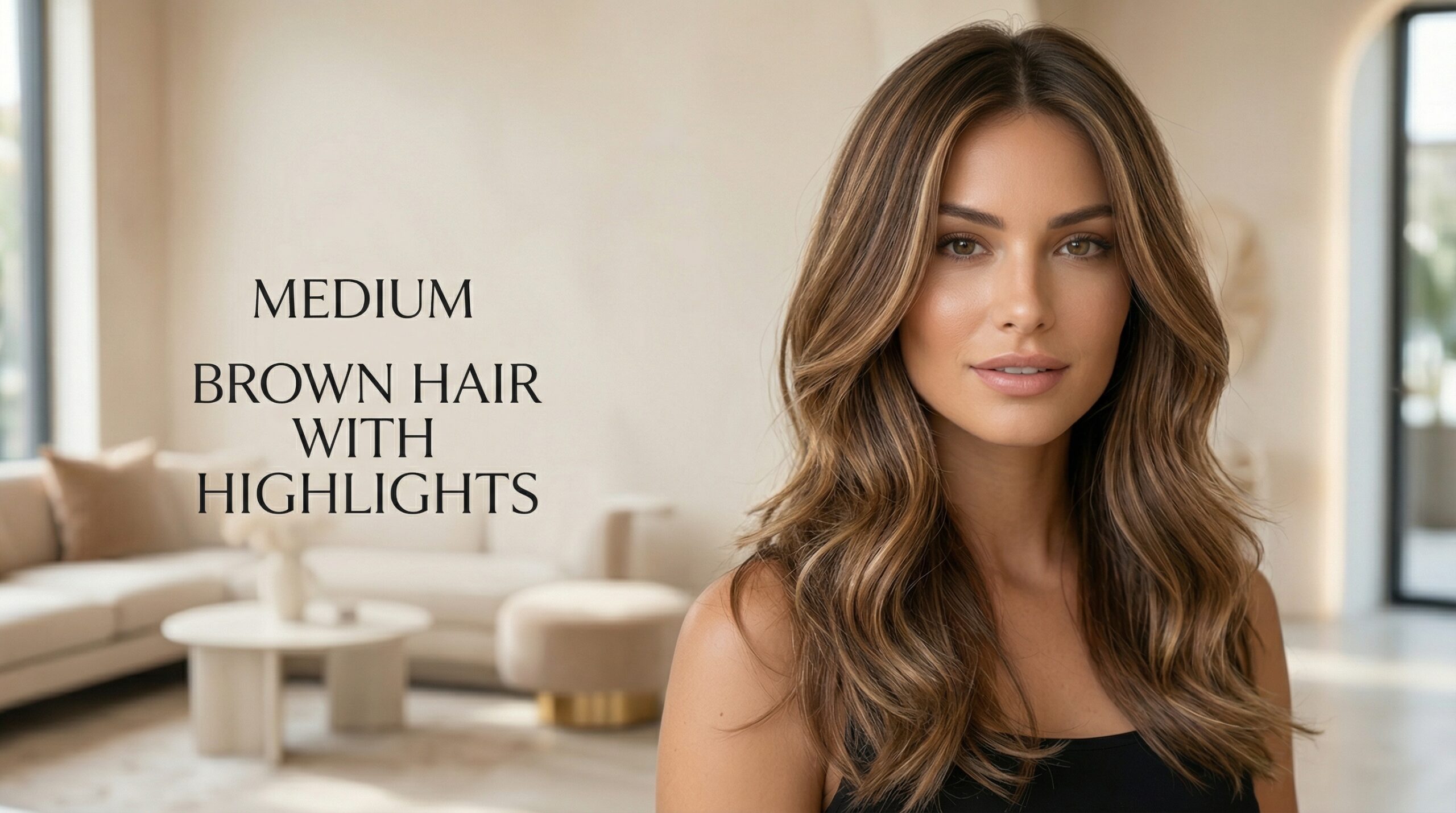 Medium Brown Hair With Highlights