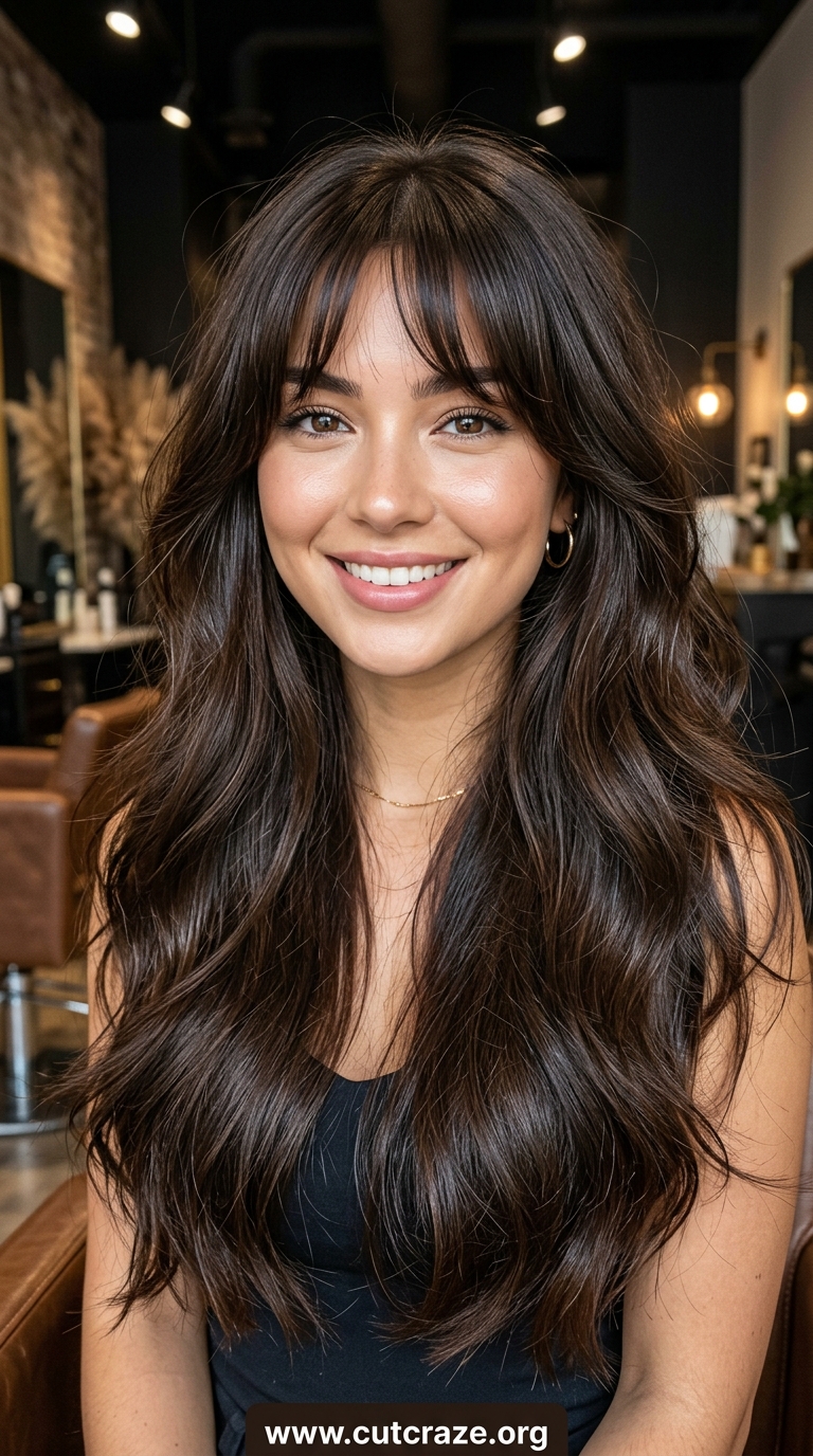 10 Wispy Bangs Round Face Styles That'll Instantly Slim Your Features 2 1 5