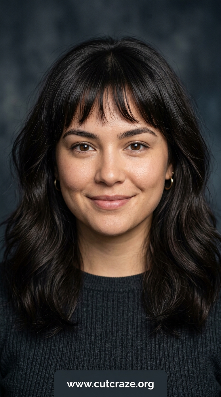 10 Wispy Bangs Round Face Styles That'll Instantly Slim Your Features 4 3 5