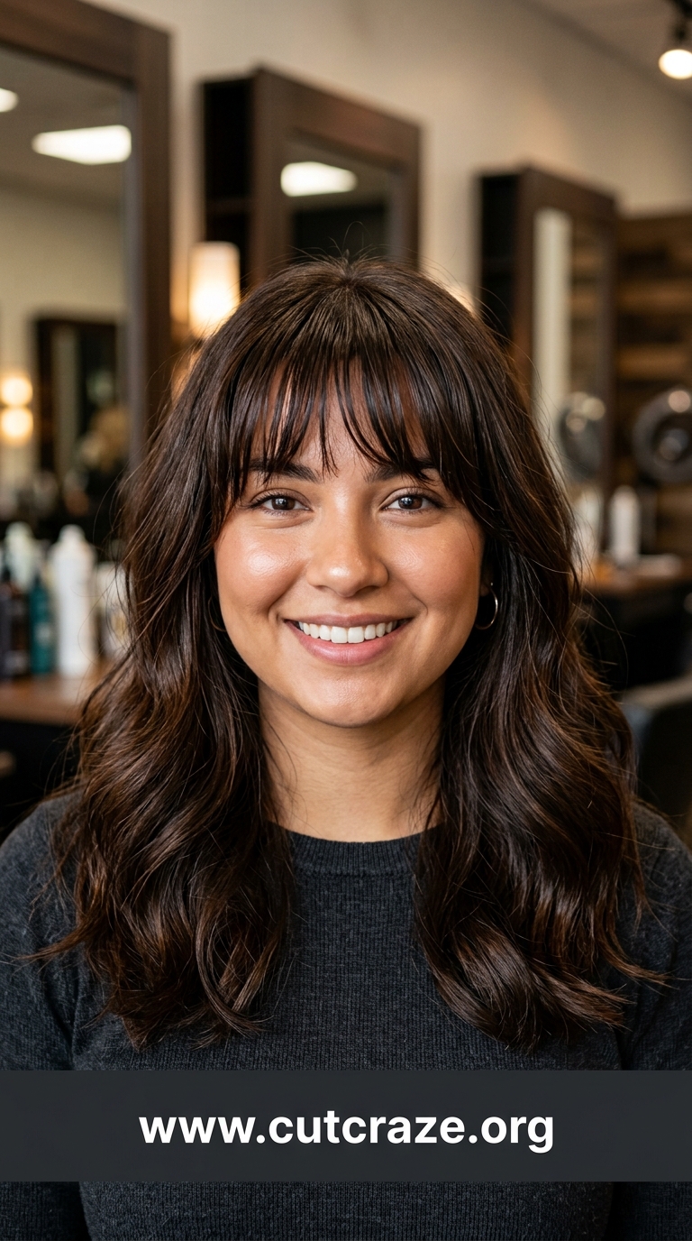 10 Wispy Bangs Round Face Styles That'll Instantly Slim Your Features 8 7 4