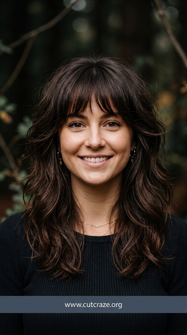 10 Wispy Bangs Round Face Styles That'll Instantly Slim Your Features 9 8 5