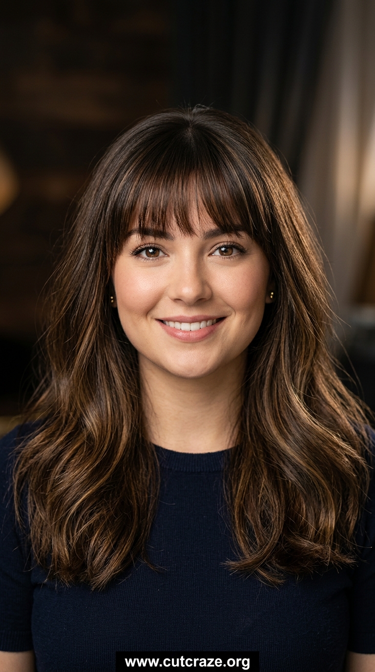 10 Wispy Bangs Round Face Styles That'll Instantly Slim Your Features 10 9 5