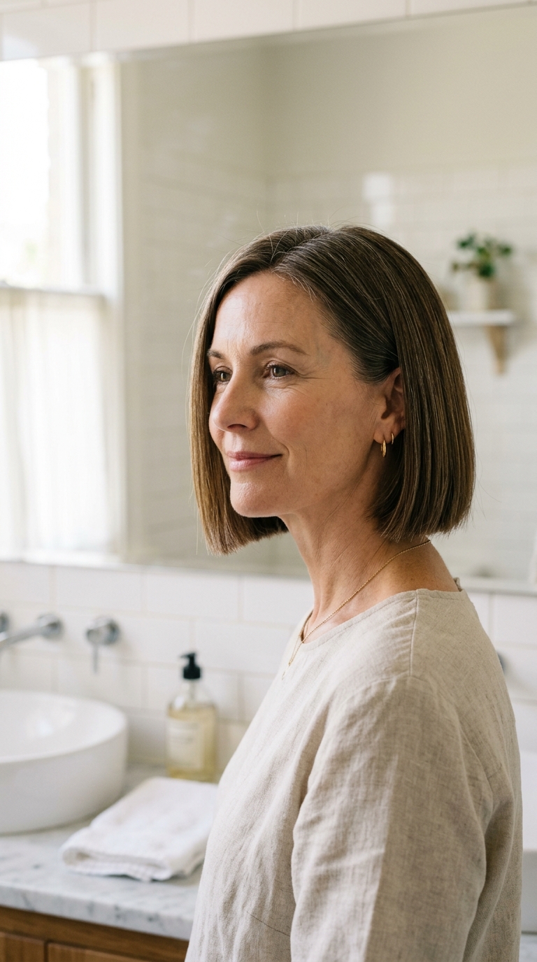 10 Bob Frisuren für Frauen über 50 mit feinem Haar, die sofort mehr Fülle zeigen 2 1 16