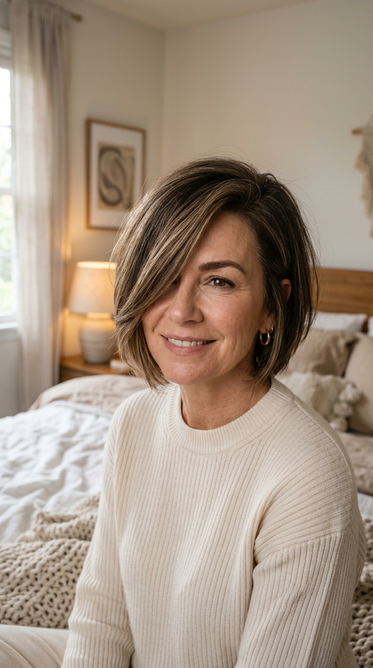 10 Bob Frisuren für Frauen über 50 mit feinem Haar, die sofort mehr Fülle zeigen 11 10 16