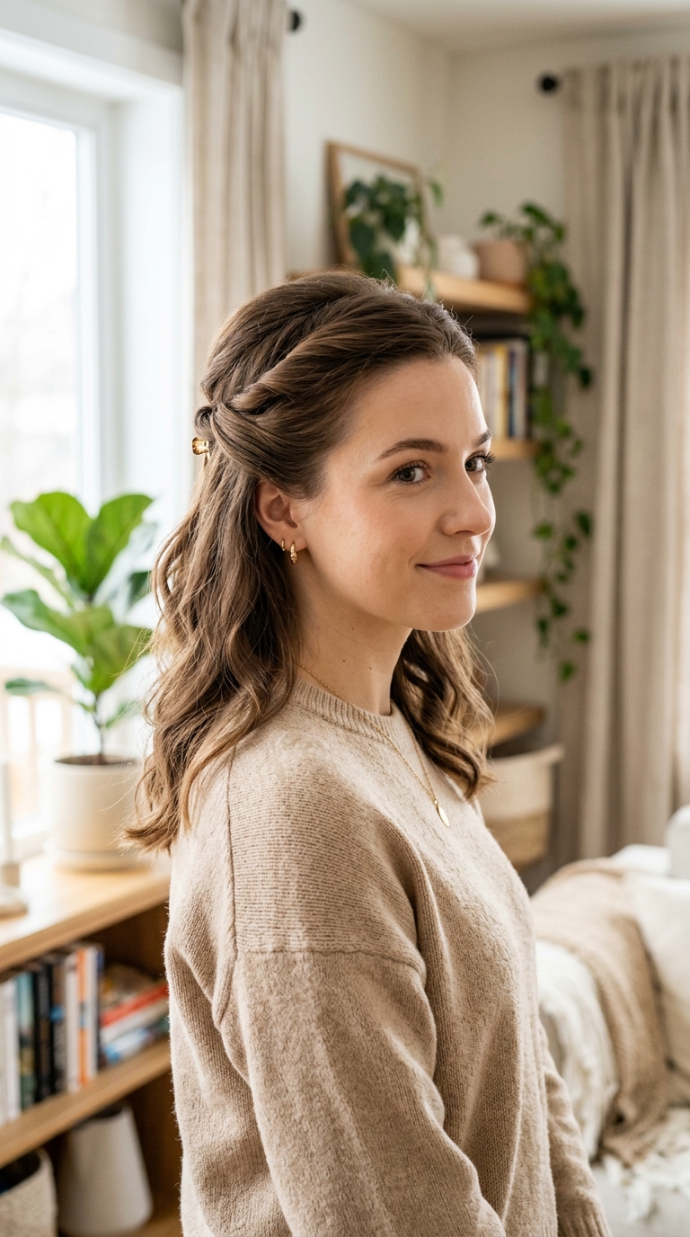 10 Medium Length Updos That Are Easy & Stylish 4 3 21