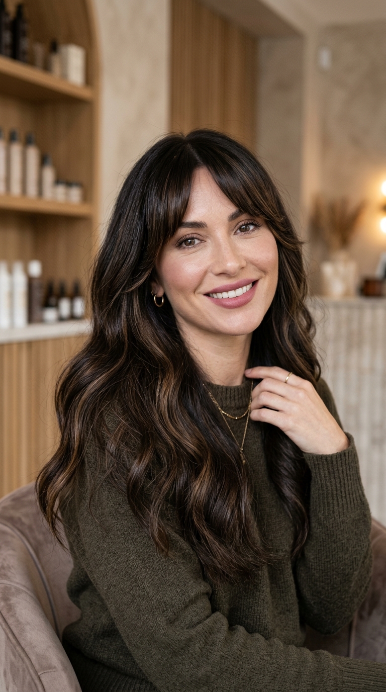 10 Fall Hair Color for Curtain Bangs That Look Amazing in 2026 5 4 26
