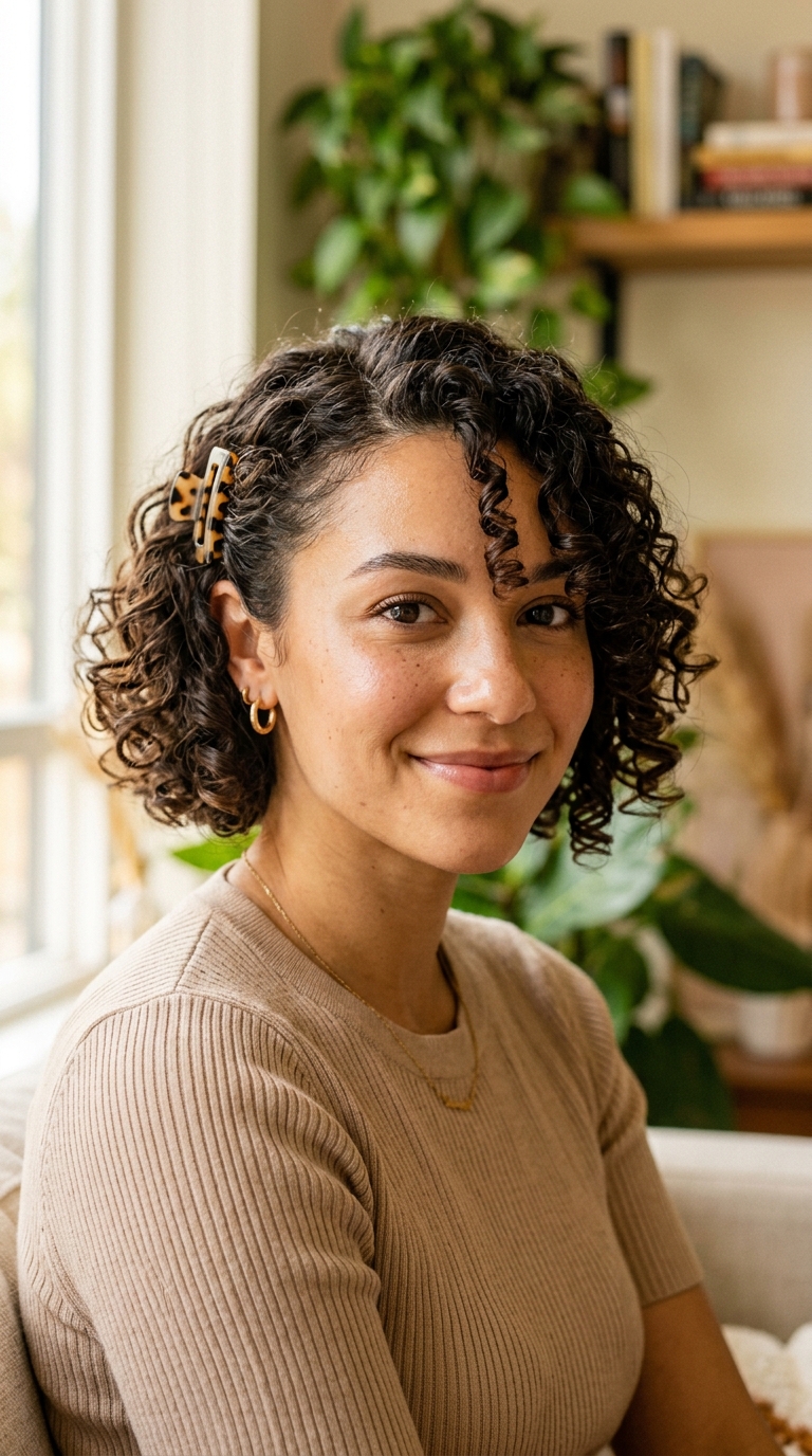 10 Easy Hairstyles for Curly Hair That Take Less Than 5 Minutes 8 7