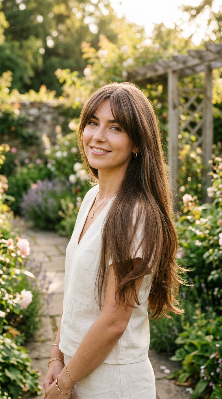 10 Long Curtain Bangs Straight Ideas for a Soft, Flattering Look 10 9 19